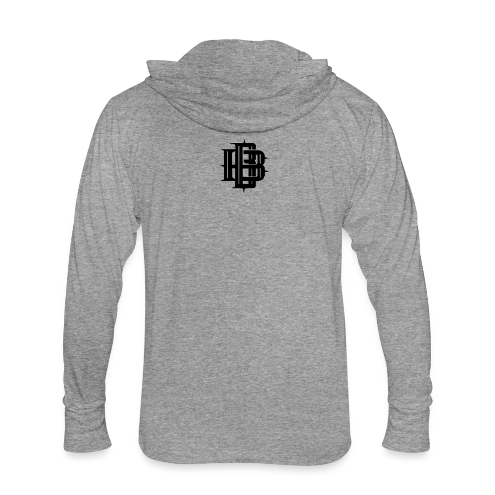 LOGO Unisex Tri-Blend Hoodie Shirt - heather grey